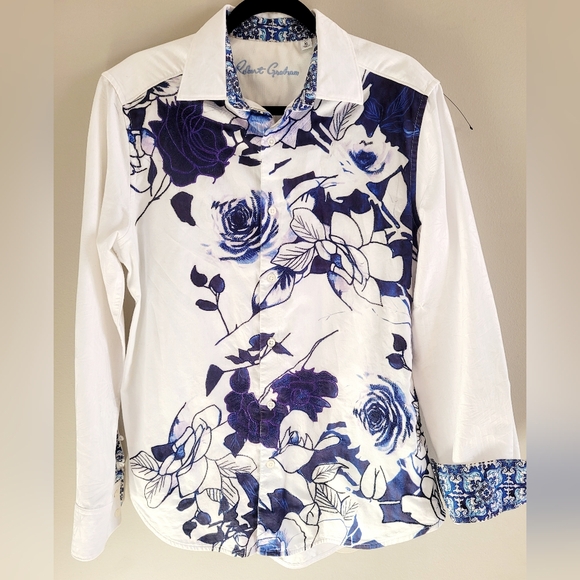 Robert Graham Other - Robert Graham $328 Luxe Chinoserie Seen Exclusive Embroidered 100% Cotton Medium